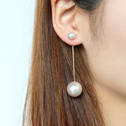 AWJ-157 Elegant Pearl Hanging Korean Earrings β Stylish, Lightweight & Trendy Fashion Jewelry