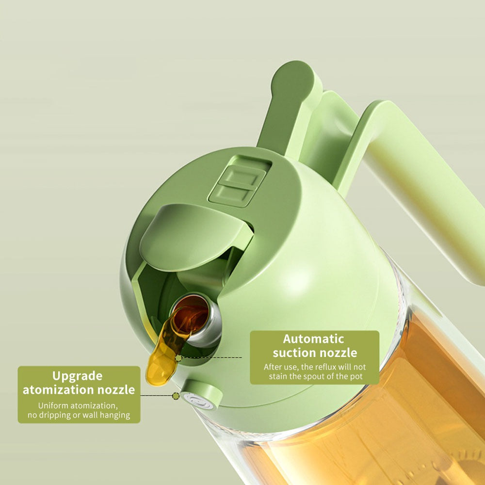 2 In 1 Oil Sprayer Bottle Kitchen Tool For Cooking Baking BBQ Easy Spray And Convenient Use - 400ML
