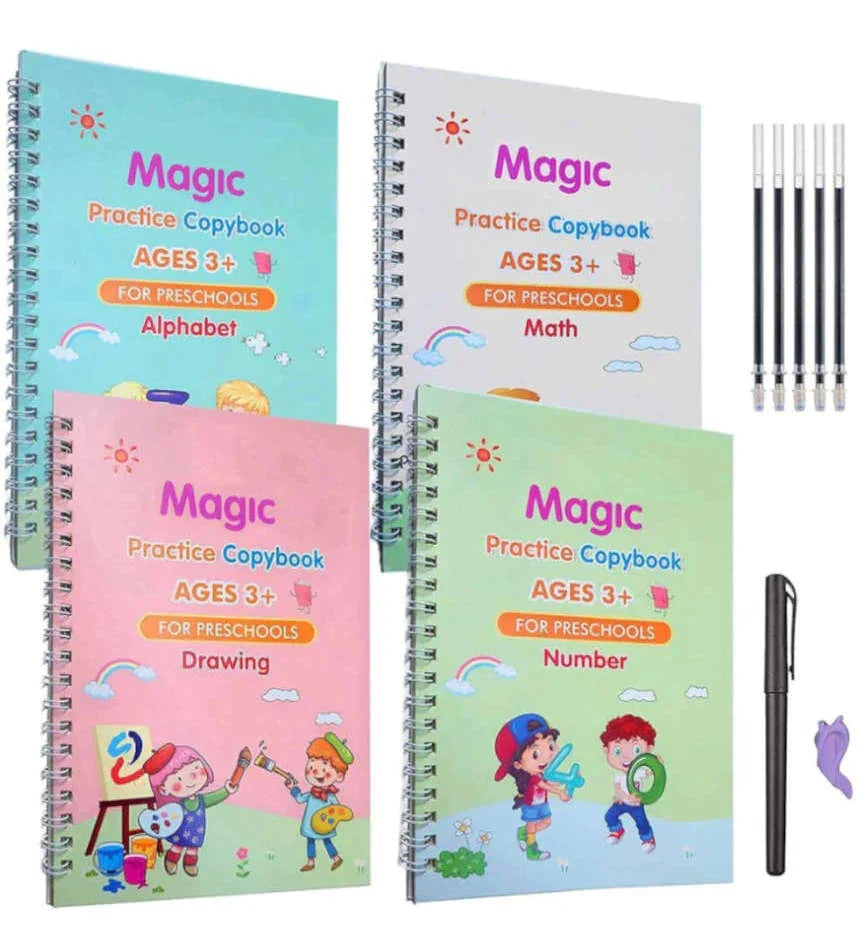 Sank Magic Practice Copybook | 4 Packs Reusable Writing Book