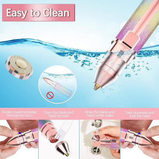 Portable Precision Electric Eyebrow Trimmer with Built-in LED Light โ Compact & Travel-Friendly Grooming Tool