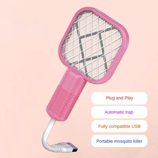 Mini USB Rechargeable Mosquito Racket with UV Light β Portable Electric Bug Zapper & Fly Swatter for Indoor/Outdoor Use, Home, Office, Travel & Camping