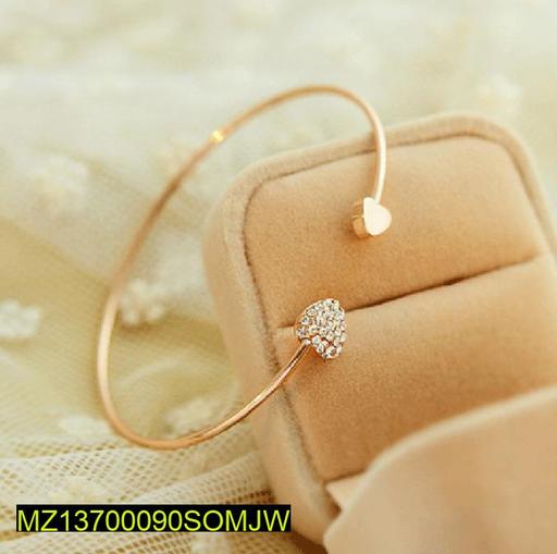 Bracelet Golden Double Heart Adjustable Korean