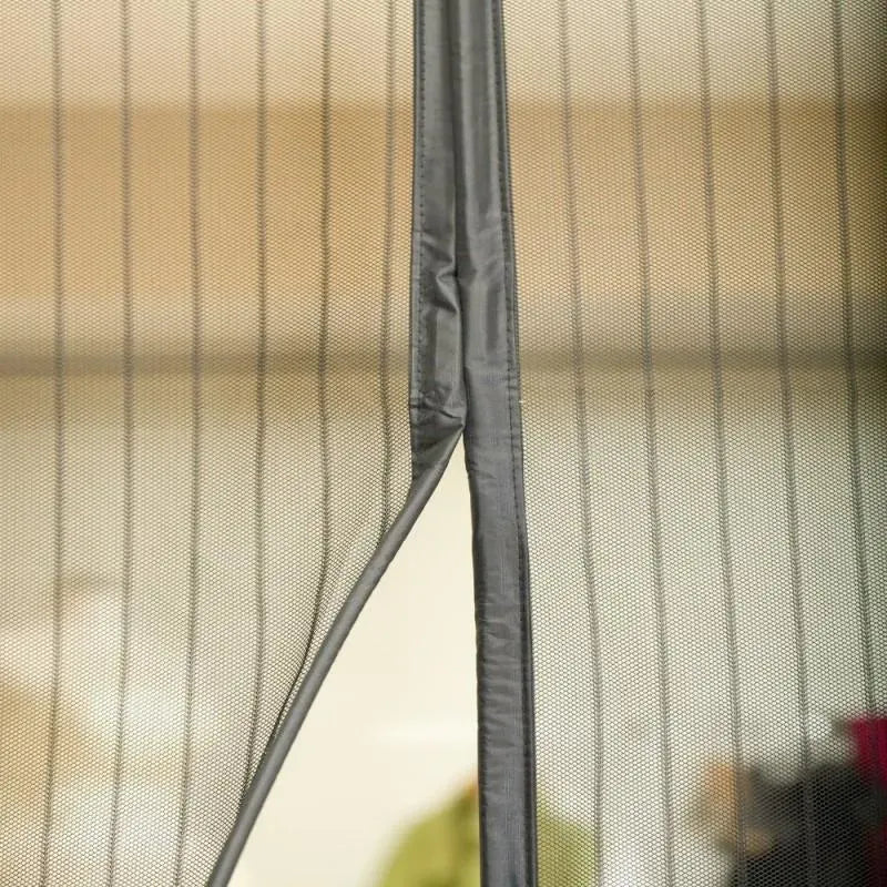 Black auto seal magnetic screen Door mesh curtain