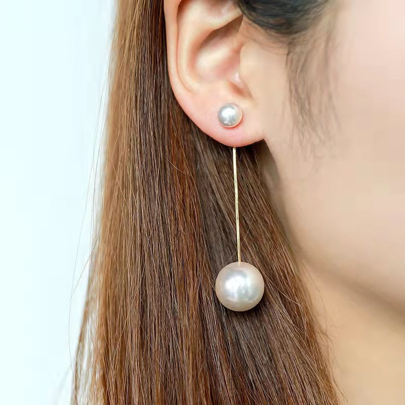 AWJ-157 Elegant Pearl Hanging Korean Earrings – Stylish, Lightweight & Trendy Fashion Jewelry