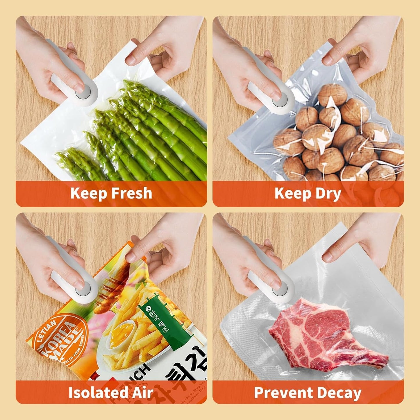 Mini Heat Sealing Machine 2-In-1 Cutter & Sealer | USB Rechargeable Food Bag Sealer For Snacks & Storage (Random Color)