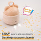 Mini Desktop Vacuum Cleaner With USB Charging – Portable 360° Swivel Dust Cleaner For Keyboards, Office Desks & Small Debris With Bear Head Grip And Cleaning Brush (Random Color)
