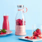 Portable 6 Blades Mini Bottle Juicer | USB Rechargeable Smoothie Blender | Powerful Personal Fruit Mixer For Travel, Gym & Home Use (Random Color)
