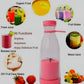 Portable 6 Blades Mini Bottle Juicer | USB Rechargeable Smoothie Blender | Powerful Personal Fruit Mixer For Travel, Gym & Home Use (Random Color)
