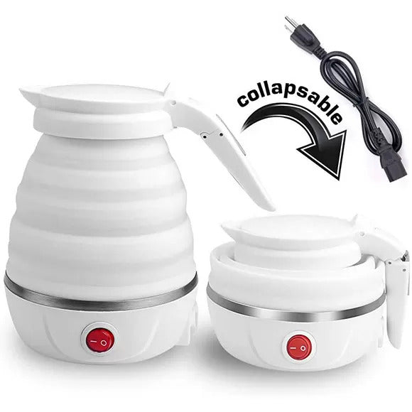 Portable Kettle Travel Kettle Foods Boils Quickly Silicone Small Collapsible Foldable Electric Sports Bottle (Random Color)