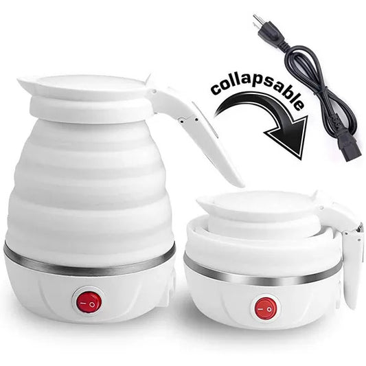 Portable Kettle Travel Kettle Foods Boils Quickly Silicone Small Collapsible Foldable Electric Sports Bottle (Random Color)