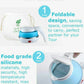 Portable Kettle Travel Kettle Foods Boils Quickly Silicone Small Collapsible Foldable Electric Sports Bottle (Random Color)
