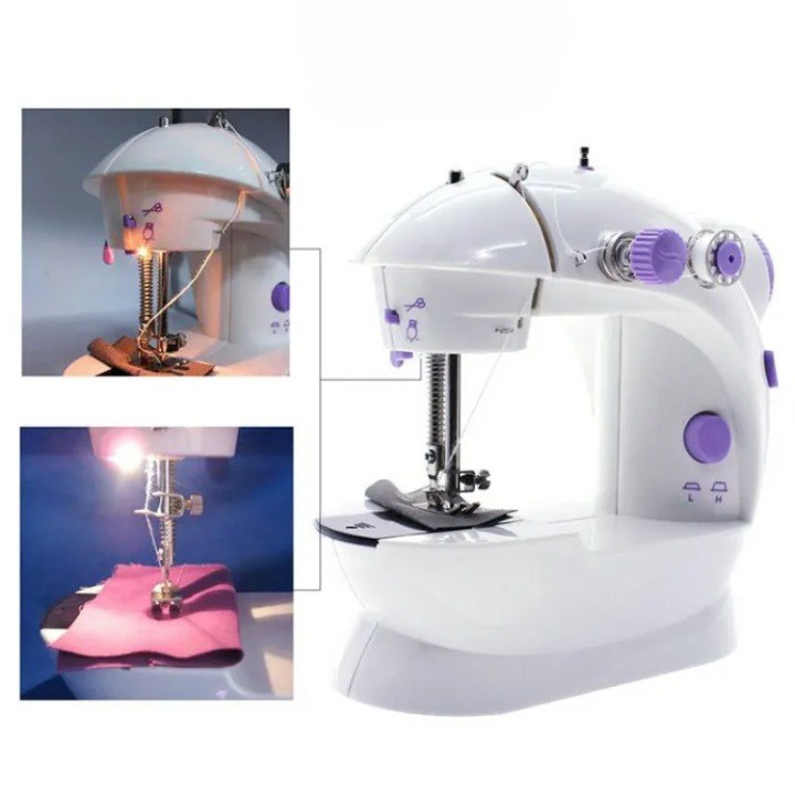 Portable Mini Dual-Speed Electric Sewing Machine With Foot Pedal & Accessory Kit