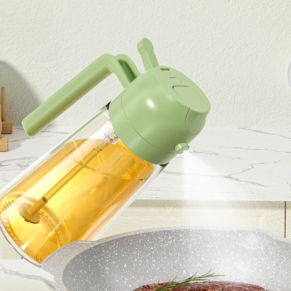 2 In 1 Oil Sprayer Bottle Kitchen Tool For Cooking Baking BBQ Easy Spray And Convenient Use - 400ML