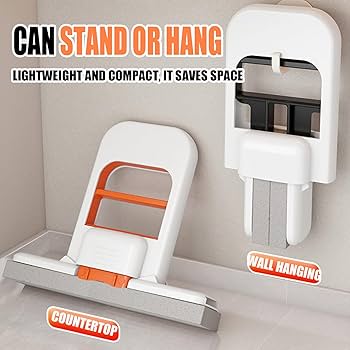 Foldable Mini Mop | Portable Desktop Wet & Dry Cleaning Mop | Self‑Squeezing Mop For Kitchen, Bathroom, Car & Glass