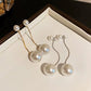 AWJ-157 Elegant Pearl Hanging Korean Earrings – Stylish, Lightweight & Trendy Fashion Jewelry