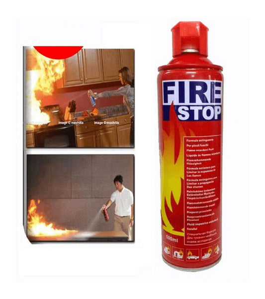 Foam Stop Fire 500ml Portable Fire Extinguisher Spray | Fire Stop Emergency Safety Spray For Home, Kitchen, Car & Office