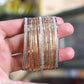 15 Pcs Indian Design Gold Plated Crystal Kara Bangle
