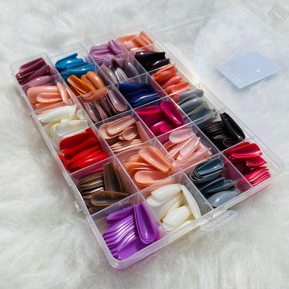 576 Pcs Customizable Multicolor Fake Nails - Endless Creativity and Perfect Manicure