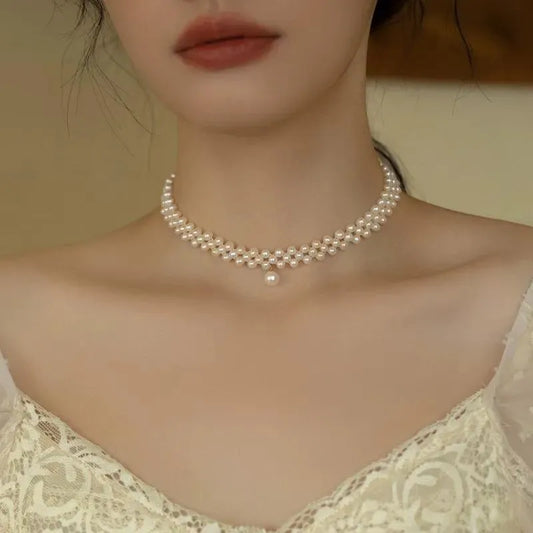 Pearl Neck Choker Necklace