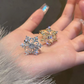 Sparkling Flower Rotating Ring – Adjustable Elegant Spinning Ring