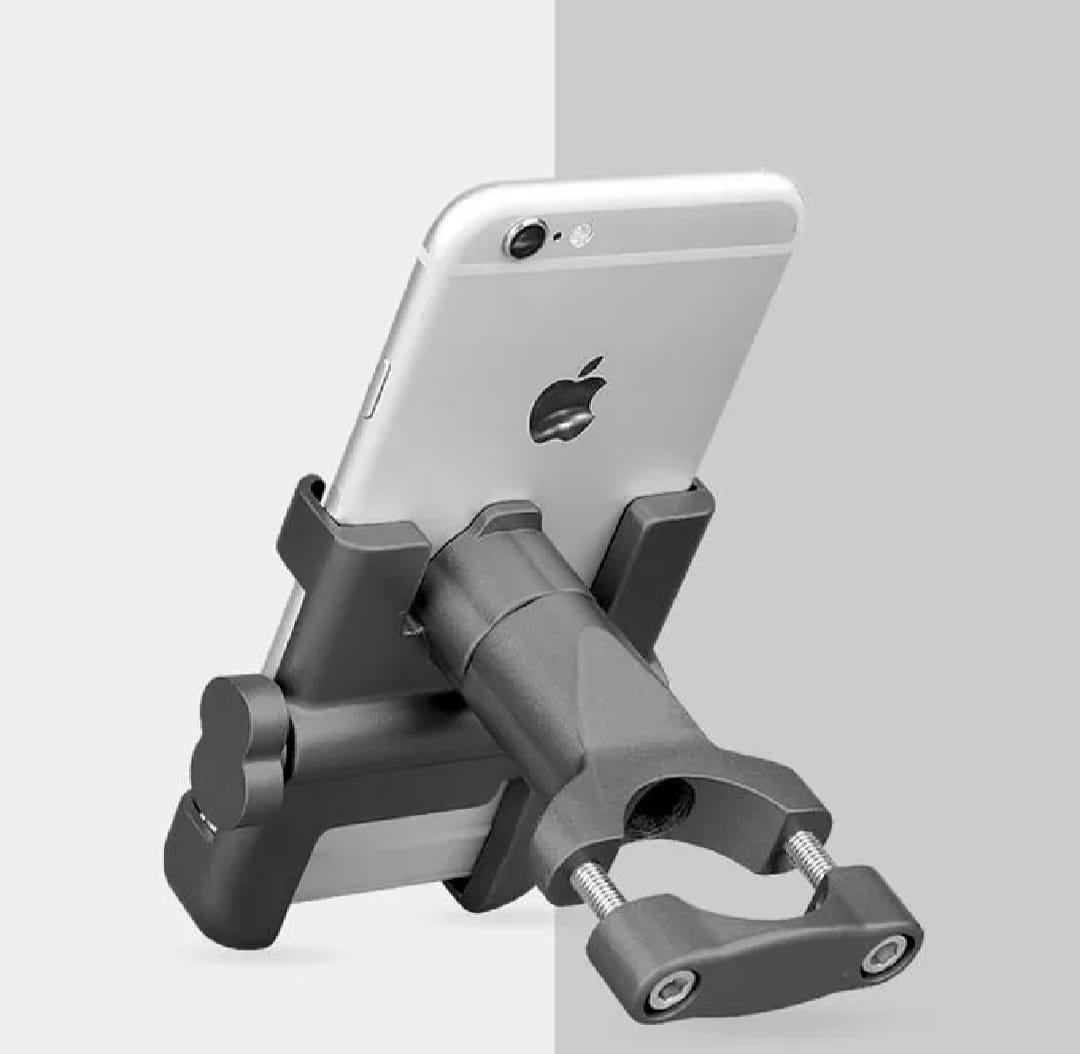 Aluminum Alloy Bike & Motorcycle Handlebar Phone Holder | Universal Mobile Stand Mount Bracket