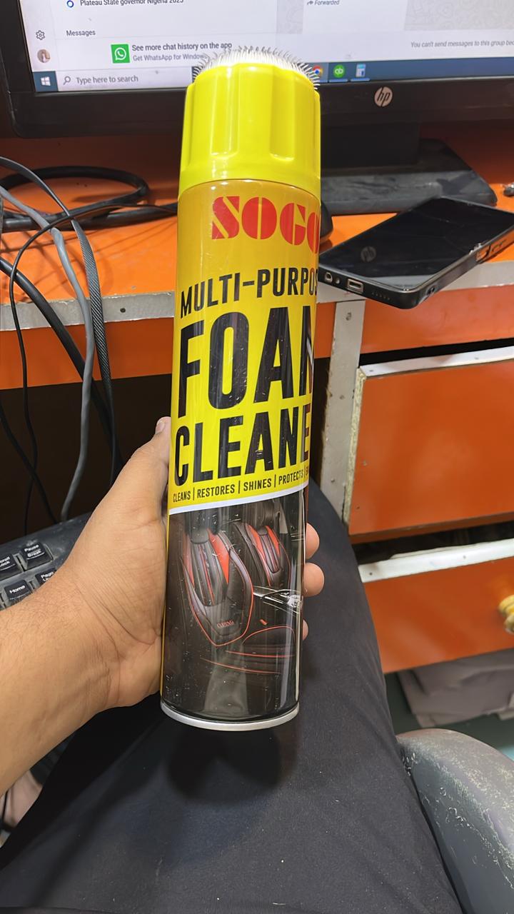 Sogo Multi-Purpose Foam Cleaner (650ml) – High-Performance Deep Cleaning Agent for Automotive Interiors, Home Upholstery, and Multi-Surface CareSogo Multi-Purpose Foam Cleaner (650ml) – High-Performance Deep Cleaning Agent for Automotive Interiors, Home U