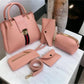 5 Pieces Handbag Set | Stylish Women’s Bags | Shoulder, Tote, Crossbody & Wallet Combo
