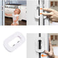 Child Safety Refrigerator Lock – Self Adhesive Fridge And Freezer Door Lock With Double Safety Button And Easy One Hand Operation