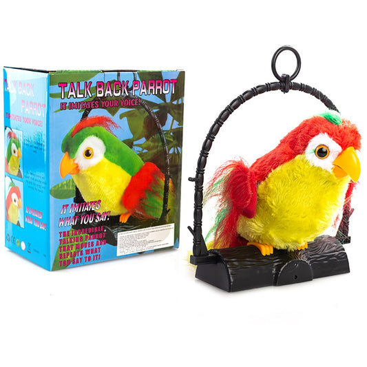 Talk Back Talking Parrot Toy – Repeats Speech, Educational &amp; Fun for Kids